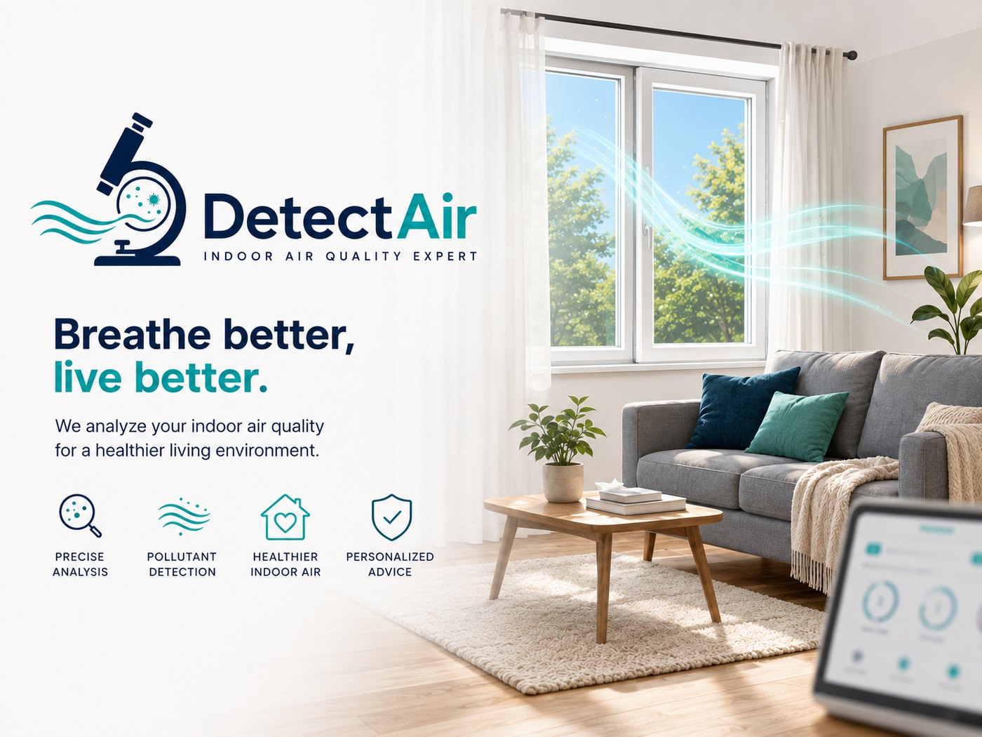 DétectAir — Breathe better, live better. We analyze your indoor air quality for a healthier living environment.